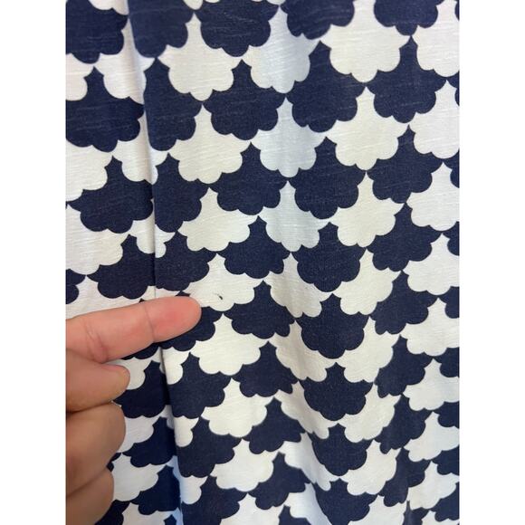 Boden Short Sleeve Dress Navy White Size 10L Easy Comfy - Picture 6 of 6